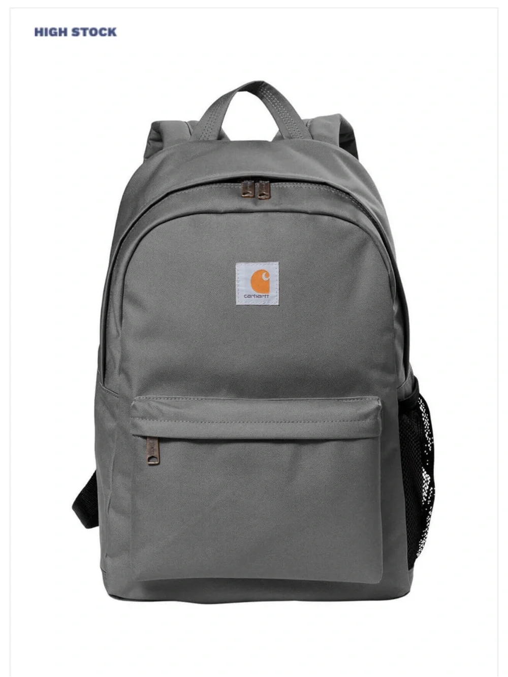 Carhartt Black Backpack with Contrasting Logo style